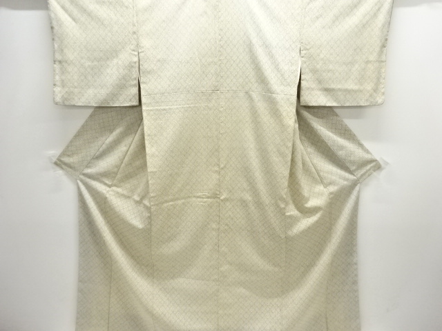 JAPANESE KIMONO / ANTIQUE KIMONO / SILK / HON SHIOZAWA / WOVEN FLOWER RHOMBUS